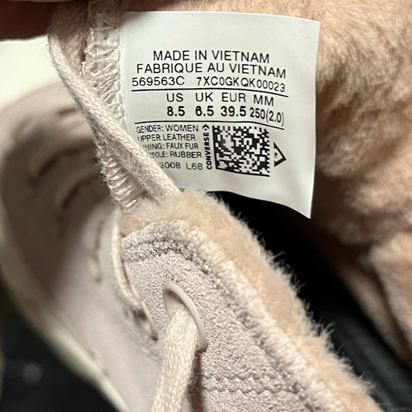 Converse Chuck Taylor All Star Lift 'Pink' 569563C Platform Suede Pink Sneakers - Picture 7 of 7